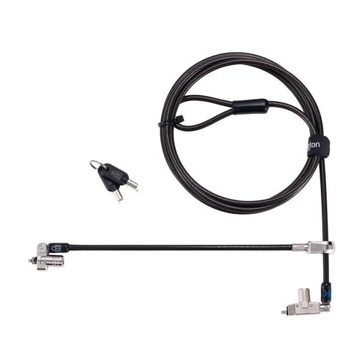 Kensington Slim N17 2.0 Keyed Dual-Head Laptop Lock for Wedge-Shaped Slots