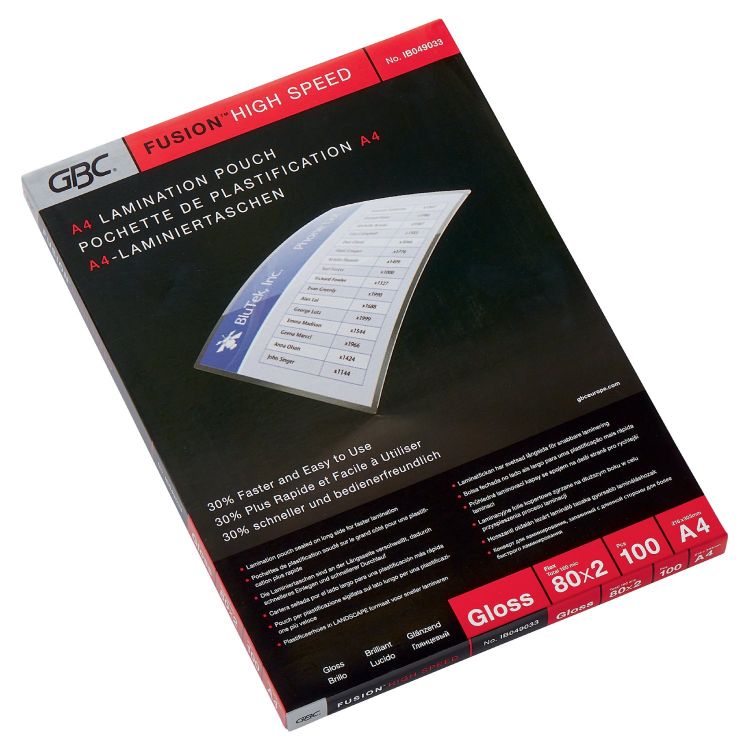 GBC IB049033 A4 HighSpeed Gloss Pouch 80 micron