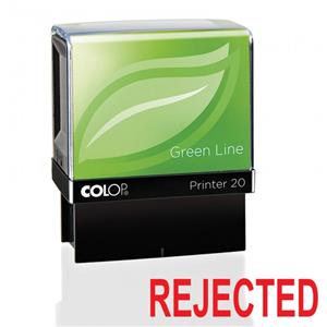 Colop P20 Stamp REJECTED 37x13mm Red