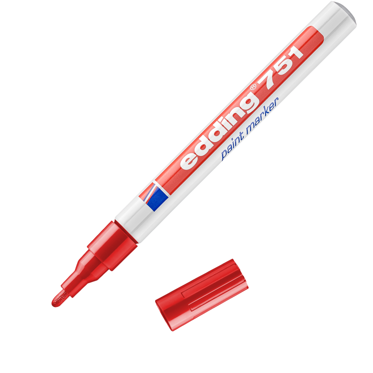 edding 751 Paint marker Red Box of 10