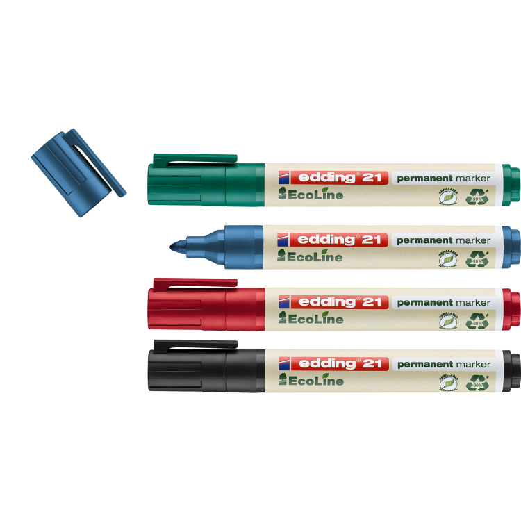 edding 21/4 S EcoLine permanent marker [Pack of 4]