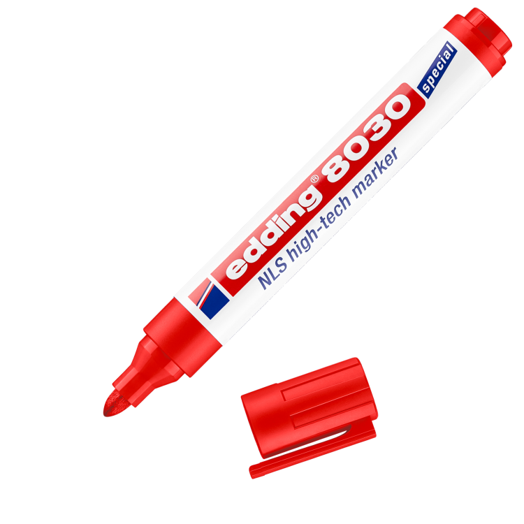edding 8030 NLS high-tech marker red Box of 10