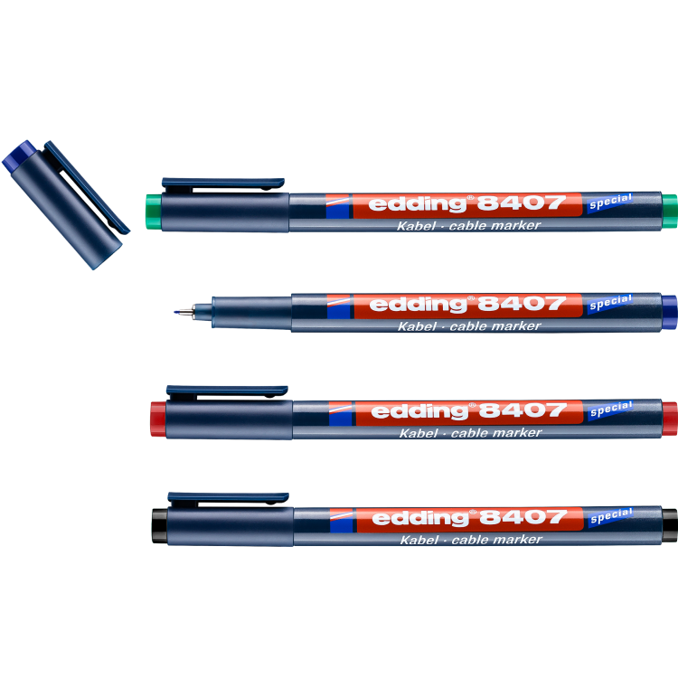 Edding 8407/4 S Cable Marker Set [Pack of 4]