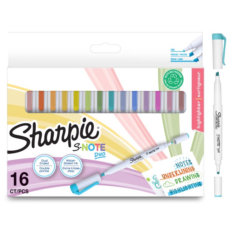 Sharpie 2182115 S-Note Duo Dual-Ended Creative Markers [Pack of 16]