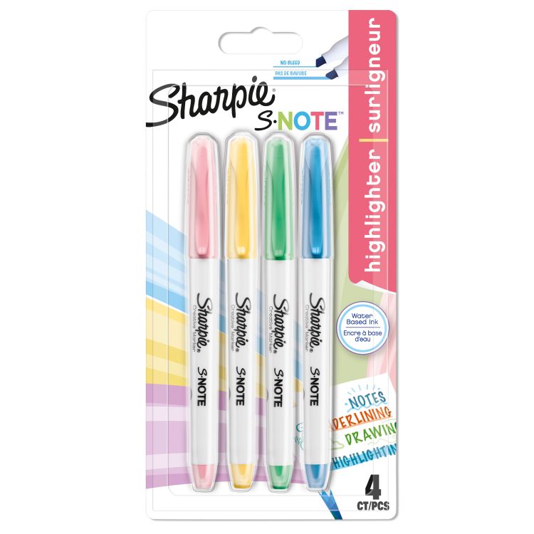 Sharpie 2138234 S-Note Chisel Tip Creative Markers [Pack of 4]