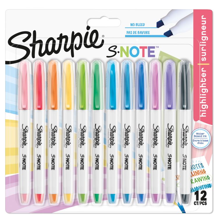 Sharpie 2138233 S-Note Chisel Tip Creative Markers [Pack of 12]