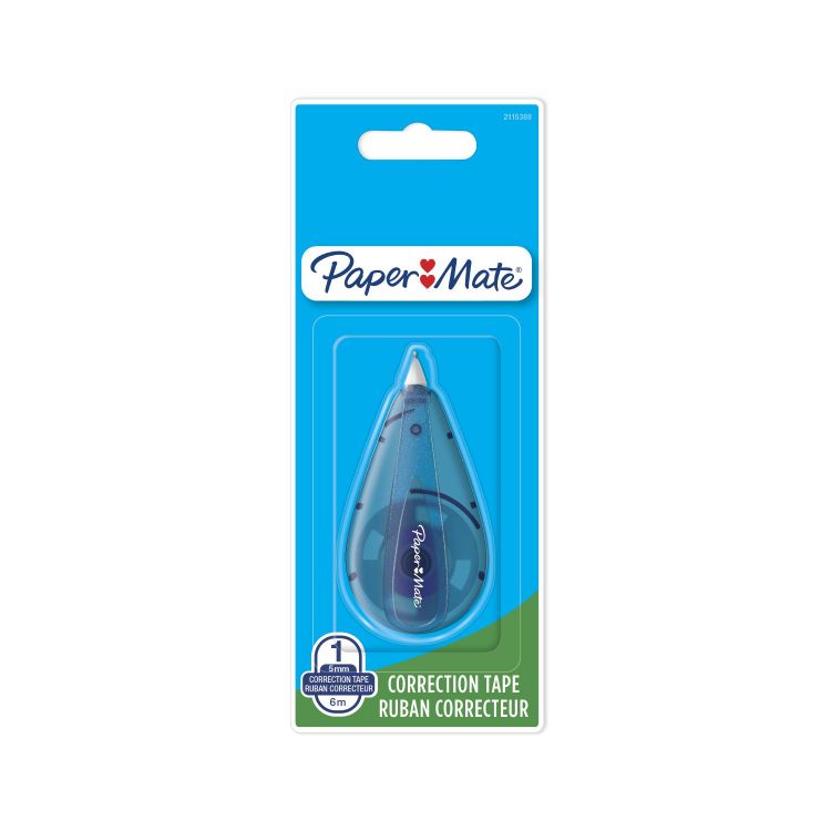 PaperMate 12PK Single Liquid DryLine Mini Correction Tape 5mm x 6m