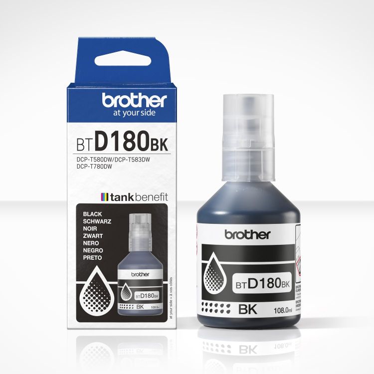 Brother BTD180BK Black Ink Bottle 108ml