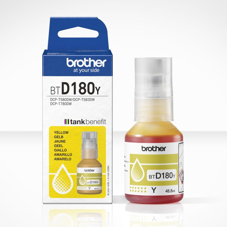 Brother BTD180Y Yellow Ink Bottle 48.8ml