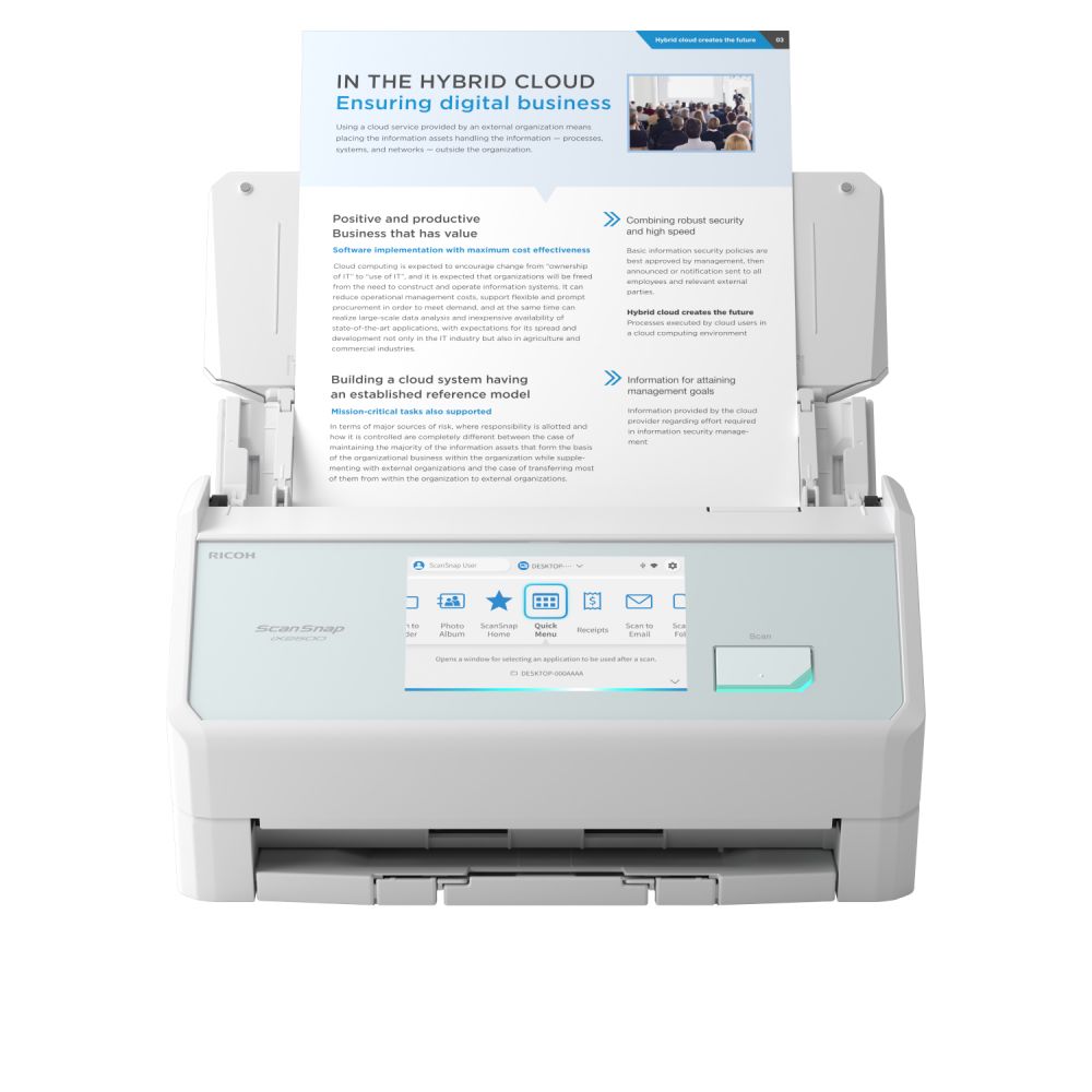 RICOH ScanSnap IX2500 A4 Wireless Desktop Scanner White