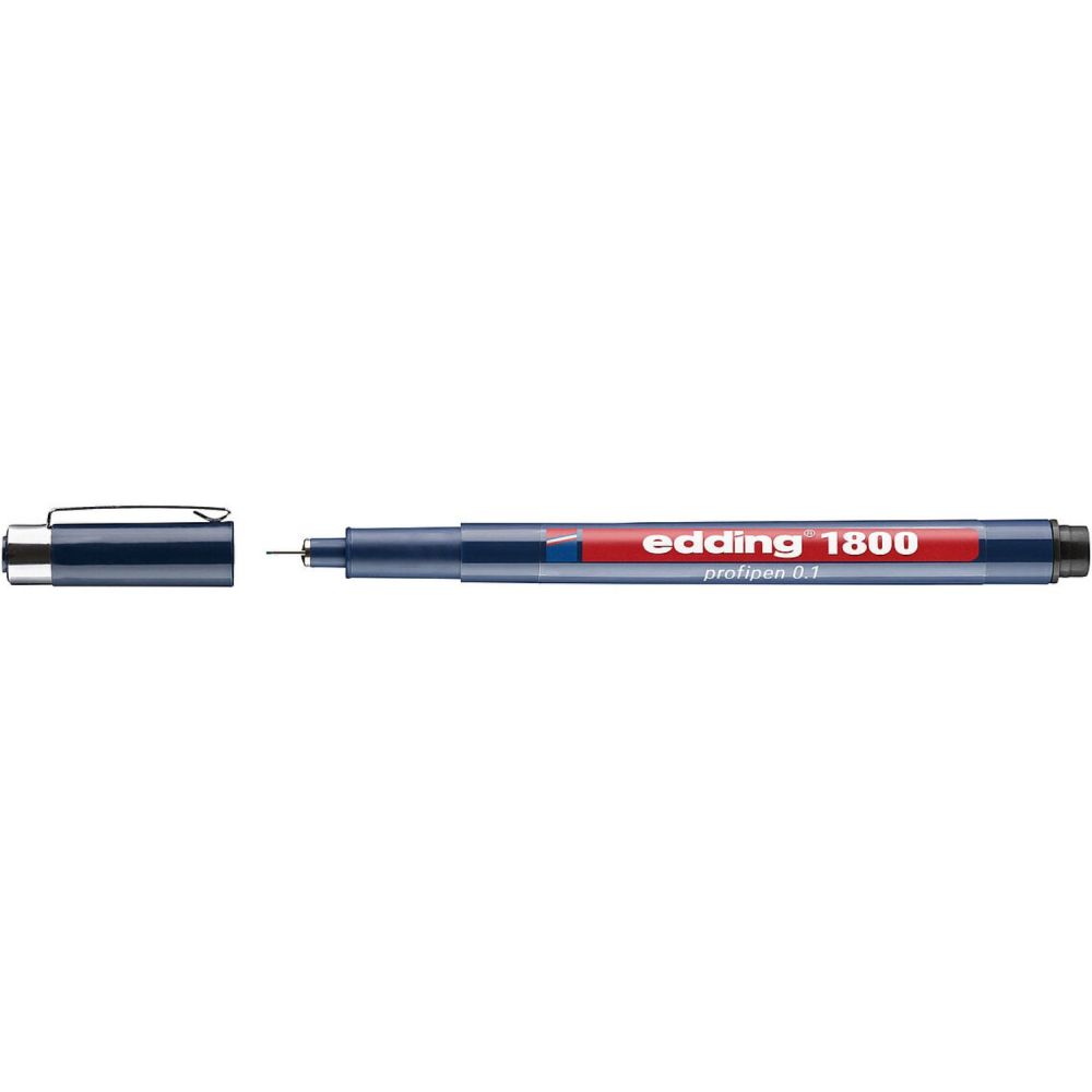 edding 1800 Black 0.1PT profipen Box of 10