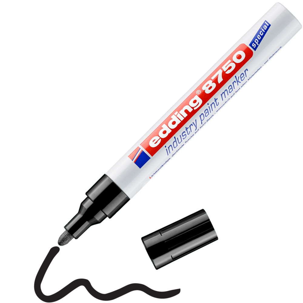 edding 8750 Industry paintmarker Black Box of 10