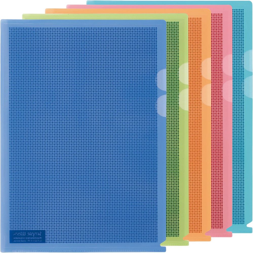 Plus By Pentel 5 Pack Camouflage A4 Polypropylene Folders Assorted