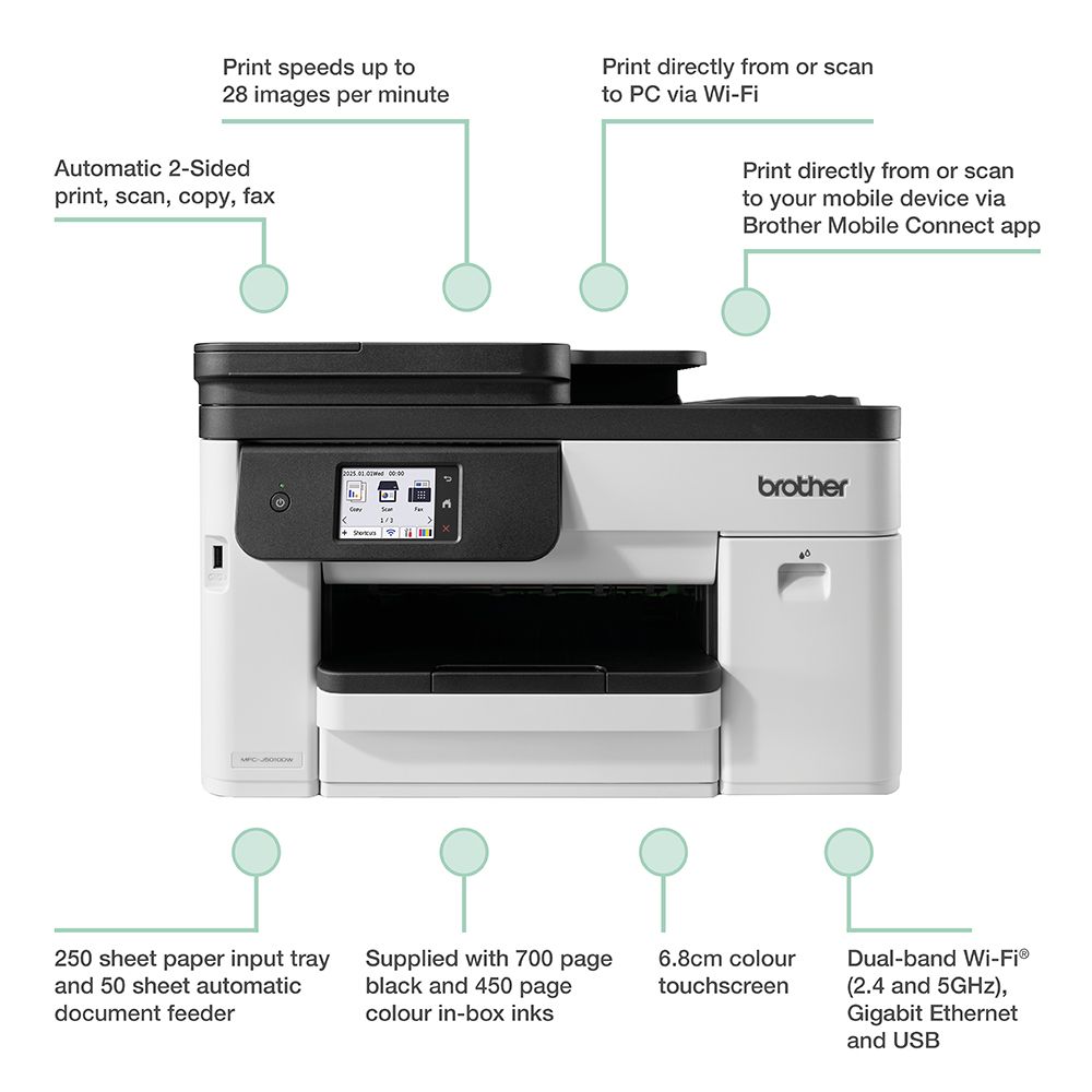 Brother MFC-J5010DW Wireless Colour Inkjet Multifunction