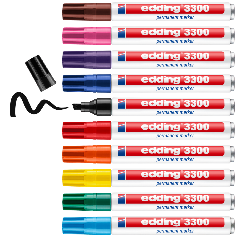 edding 3300 Permanent Marker Assorted colour [Pack of 10]