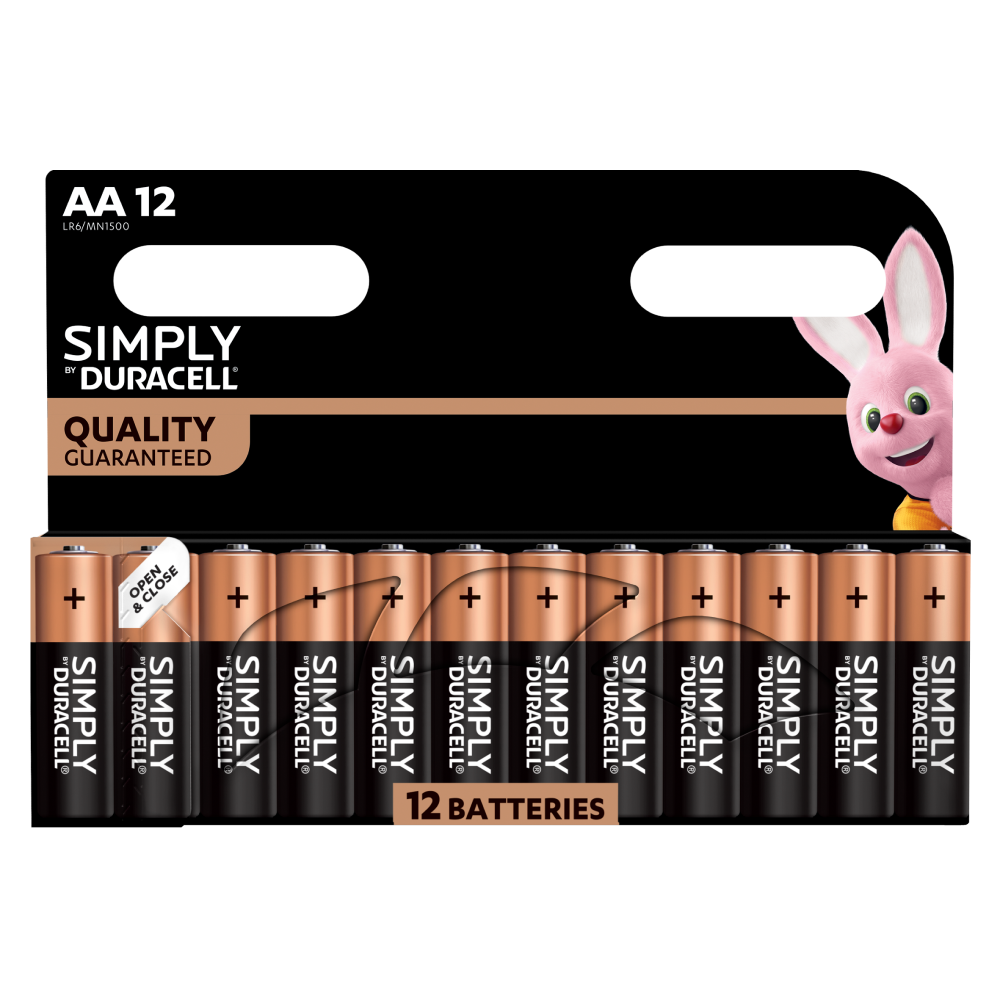 Duracell Simply AA Alkaline Batteries [Pack of 12]