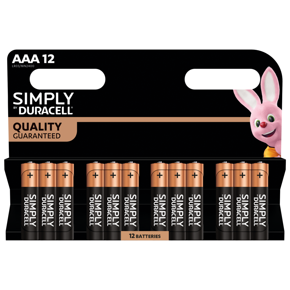 Duracell Simply AAA Alkaline Batteries [Pack of 12]