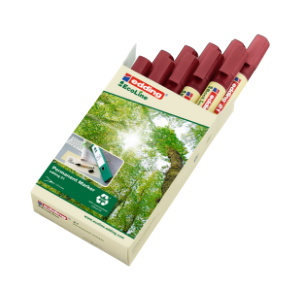 Edding 21 EcoLine Permanent Bullet Tip Marker Red [Pack of 10]