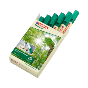 Edding 21 EcoLine Permanent Bullet Tip Marker Green [Pack of 10]