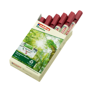 Edding 22 EcoLine Permanent Chisel Tip Marker Red [Pack of 10]
