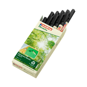 Edding 25 EcoLine Permanent Bullet Tip Marker Black [Pack of 10]
