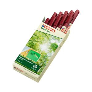 Edding 25 EcoLine Permanent Bullet Tip Marker Red [Pack of 10]