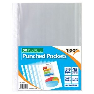 Tiger A4 Punched Pockets [Pack of 50]