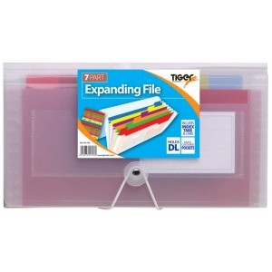 Tiger DL 7-Part Rainbow Expanding File