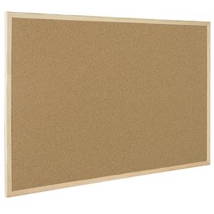Bi-Office Cork Notice Board Wood Frame 600x400mm
