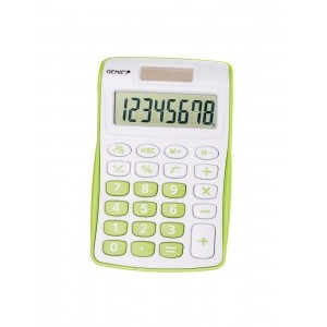 Genie 120B Pocket Calculator 8-Digit Green