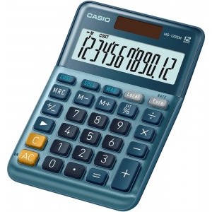 Casio MS-120EM Desktop Calculator 12-Digit Silver