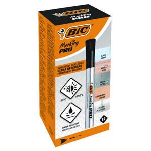 Bic Marking Pro Permanent Marker Black [Pack of 12]