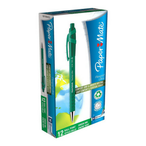 PaperMate Flexgrip Ultra Medium Tip 1.0mm Green Ink [Pack of 12]