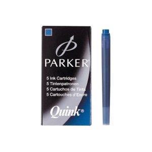 Parker Quink Fountain Pen Refills Long Cartridges Blue [Pack of 5]