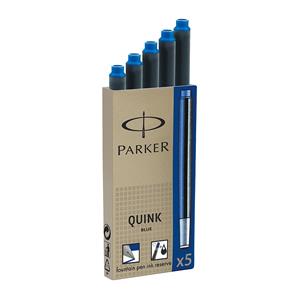 Parker Quink Fountain Pen Refills Cartridges Royal Blue [Pack of 5]