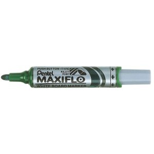 Pentel Whiteboard Marker Bullet Green [Pack of 12]