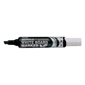 Pentel Maxiflo Whiteboard Marker Chisel Tip Black [Pack of 12]
