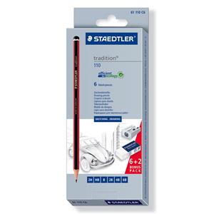 Staedtler Tradition Sketching Pencils [Pack of 6]