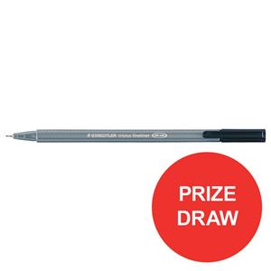 Staedtler Triplus Fineliner Pen 0.3mm Line Black [Pack of 10]