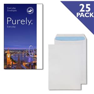 Blake Purely Everyday Pocket Envelope C4 Self Seal Plain 90g White [Pack of 25]
