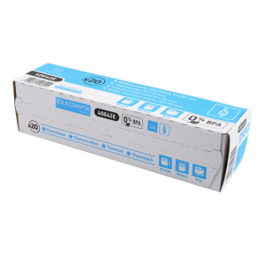 Exacompta Thermal Credit Card Roll BPA Free 1 Ply 55GSM 57x30x12mm 9m White (Pack 20) - 40642E