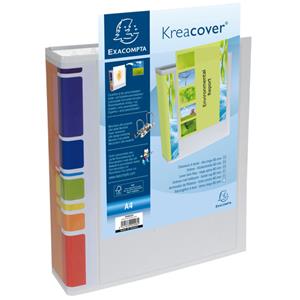 Exacompta Kreacover Prem Touch Lever Arch File PVC A4 80mm Spine Width White (Pack 10) - 200802H