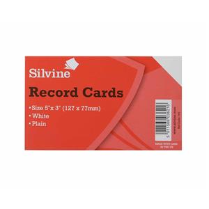 Value Record Cards Plain 127x76mm White (Pack 100) - 753