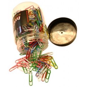 Value Paperclip Large Plain Assorted Colours [Pack of 500]