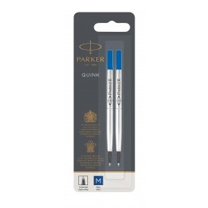 Parker Quink Rollerball Refills Medium Blue [Pack of 2]