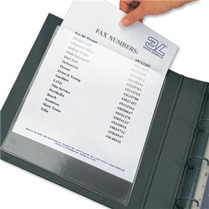 3L Filing Pockets Self Adhesive 295mm A4 Clear [Pack of 25]