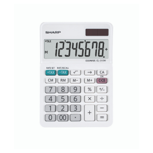 Sharp EL310W-B Desktop Calculator 8-Digit White