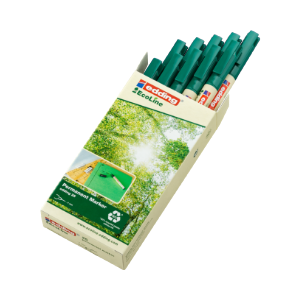 Edding 25 EcoLine Permanent Bullet Tip Marker Green [Pack of 10]