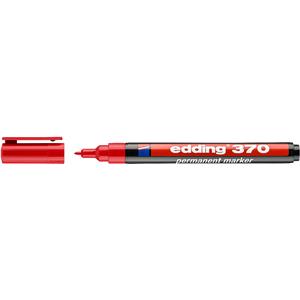 Edding 370 Permanent Marker Bullet 1.0mm Line Red [Pack of 10]