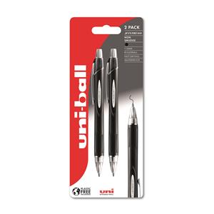 Uni-Ball SXN-210 Jetstream Retractable Pen Black with Plastic Free Packaging [Pack of 2]